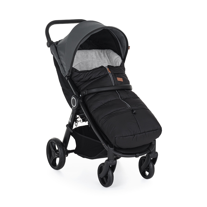 PETITE&MARS - КОМПЛЕКТ Детски спален чувал 3в1 JIBOT + ръкавици за количка JASIE черен