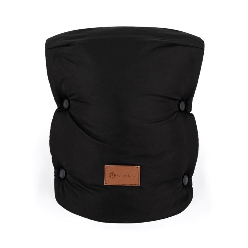 PETITE&MARS - КОМПЛЕКТ Детски спален чувал 3в1 JIBOT + ръкавици за количка JASIE черен