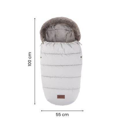 PETITE&MARS - Комплект: детски фусак 4 в 1 COMFY + ръкавници за количка FURRY Mocha Mousse