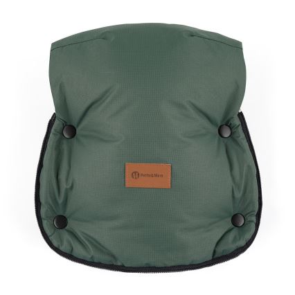 PETITE&MARS - КОМПЛЕКТ детски конверт 4 в 1 COMFY + муфове за количка FURRY хаки