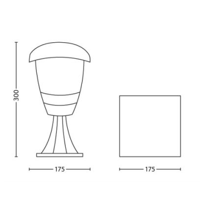 Philips - градинско лампа 1xE27/60W/230V IP44