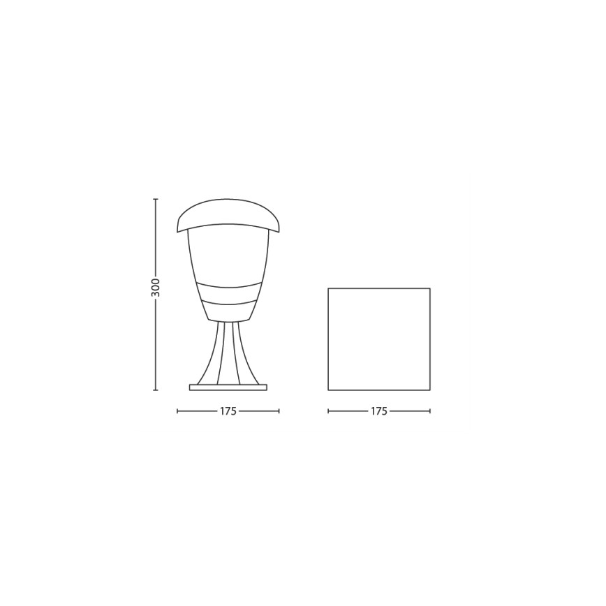 Philips - градинско лампа 1xE27/60W/230V IP44
