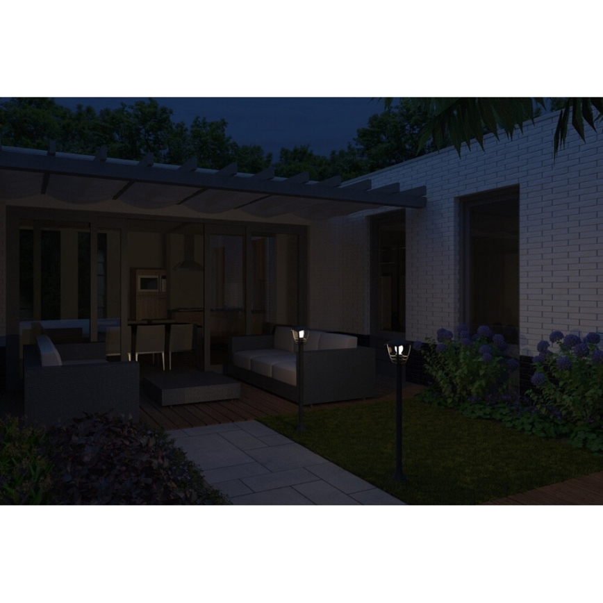 Philips 15383/30/16 - Екстериорна лампа MYGARDEN CREEK 1xE27/60W/230V черна IP44