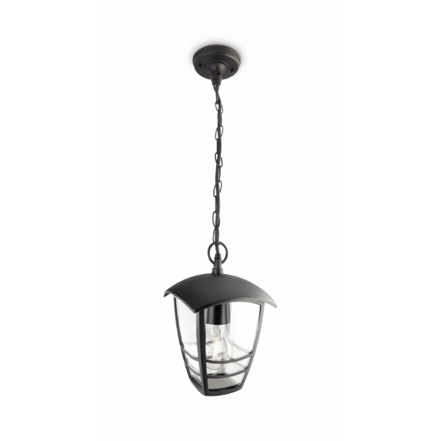 Philips - Екстериорен висящ полилей 1xE27/60W/230V черен IP44