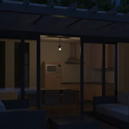 Philips - Екстериорен висящ полилей 1xE27/60W/230V черен IP44