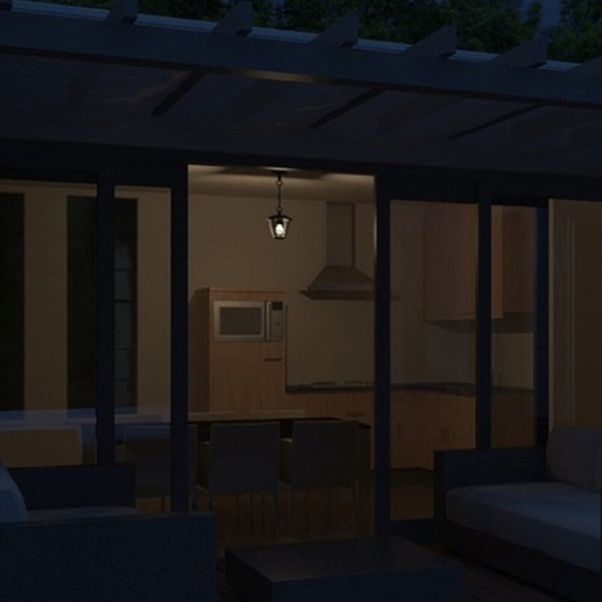 Philips - Екстериорен висящ полилей 1xE27/60W/230V черен IP44