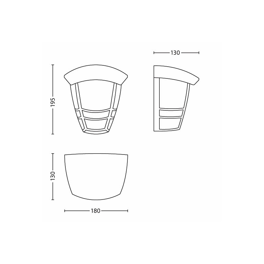 Philips - Екстериорна Стенна лампа 1xE27/60W/230V IP44