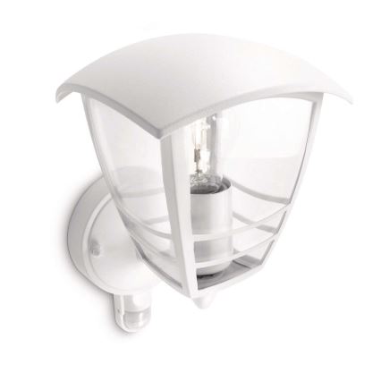 Philips - Екстериорна Стенна лампа на сензор 1xE27/60W IP44