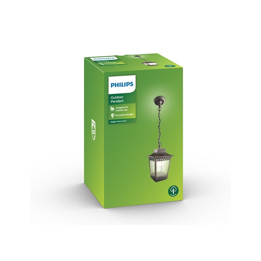 Philips 15406/86/PN - Екстериорен полилей HEDGE 1xE27/60W/230V IP44