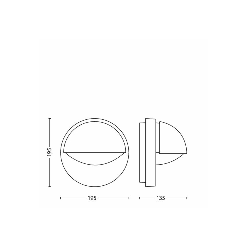 Philips - Екстериорен аплик 1xE27/12W/230V IP44