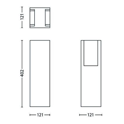 Philips - Екстериорна лампа  1xE27/14W/230V IP44