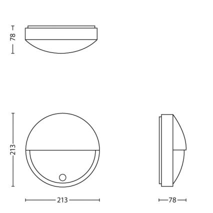 Philips - LED Екстериорна лампа със сензор LED/6W IP44