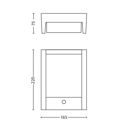 Philips - LED Екстериорен аплик със сензор LED/6W 2700K IP44