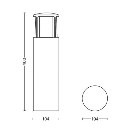 Philips - LED Екстериорна лампа 1xLED/6W/230V IP44