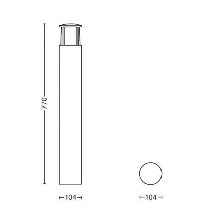 Philips - LED Екстериорна лампа 1xLED/6W/230V IP44