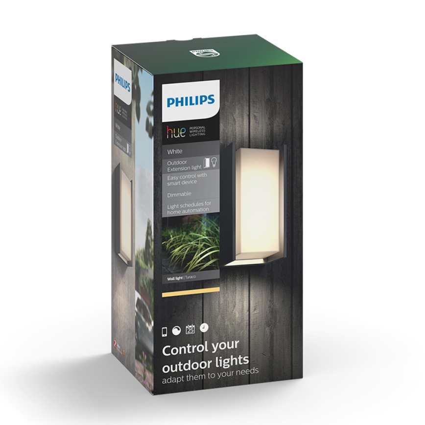 Philips - LED Димируем екстериорен аплик Hue TURACO 1xE27/9,5W/230V IP44