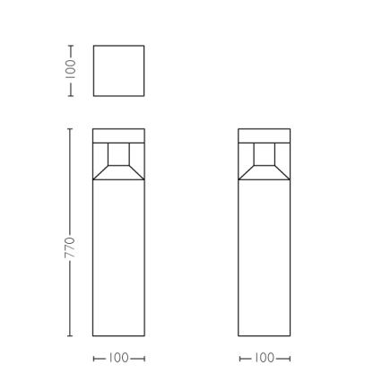 Philips - LED Екстериорна лампа колона LED/8W IP44