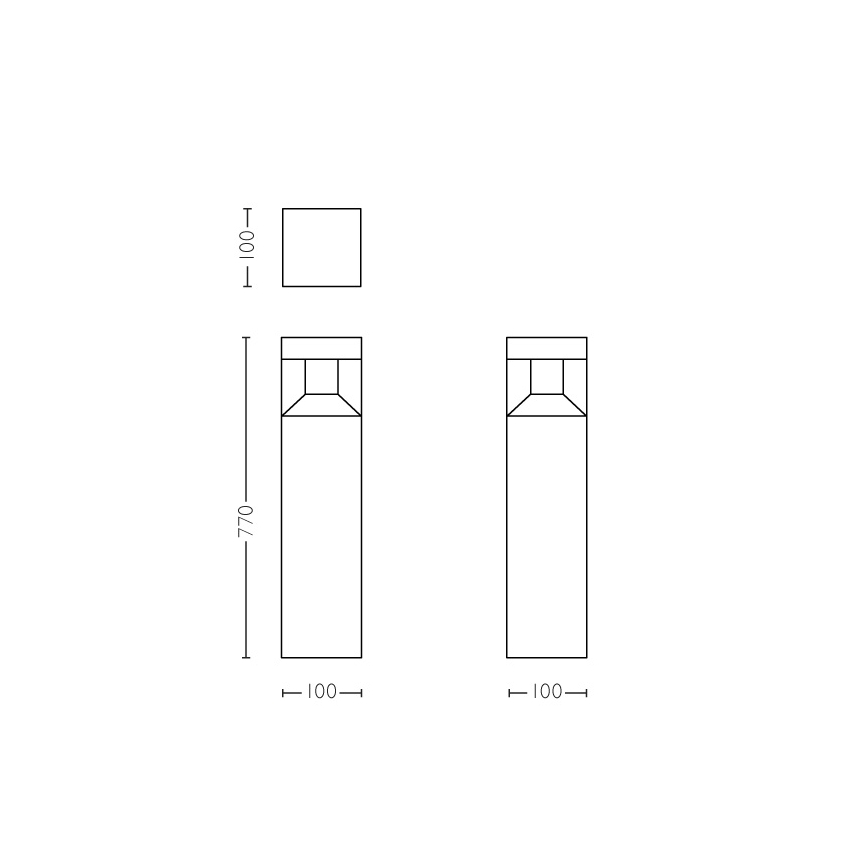 Philips - LED Екстериорна лампа колона LED/8W IP44