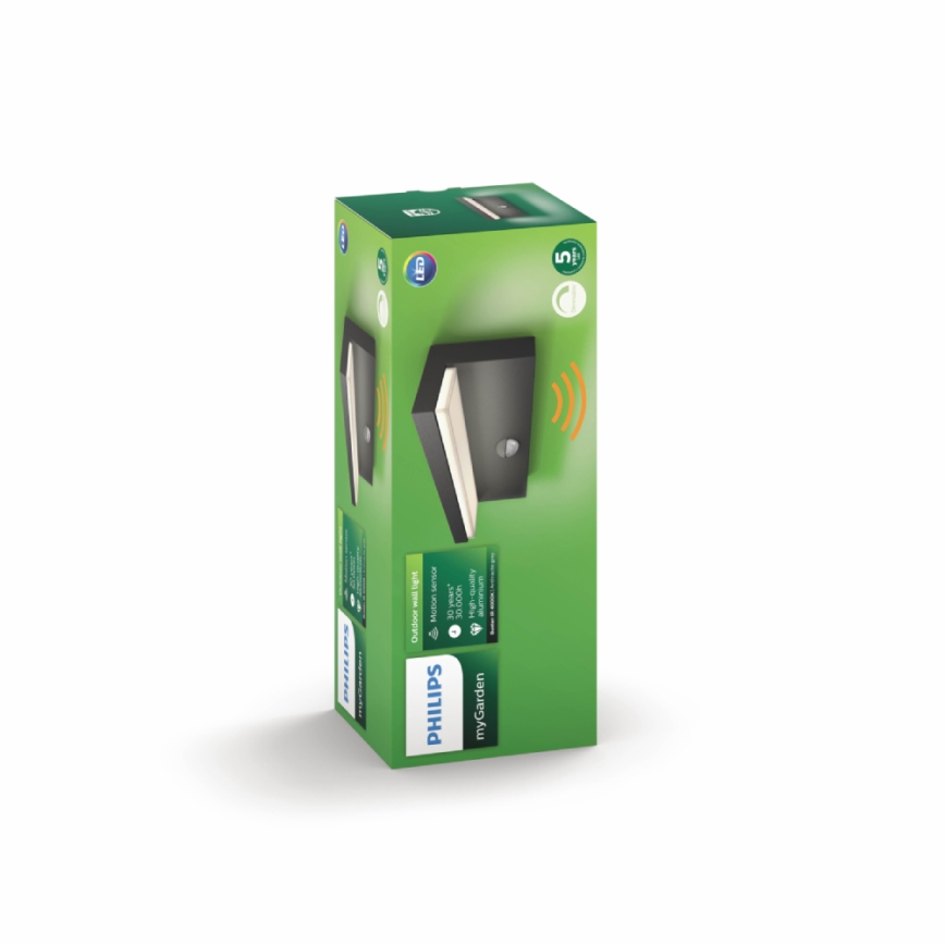 Philips - LED Екстериорен аплик със сензор 2xLED/4,5W/230V 4000K IP44
