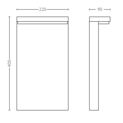 Philips - LED Екстериорна лампа 2xLED/4,5W/230V 2700K IP44
