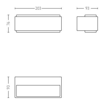 Philips - LED Екстериорен аплик 2xLED/4,5W IP44