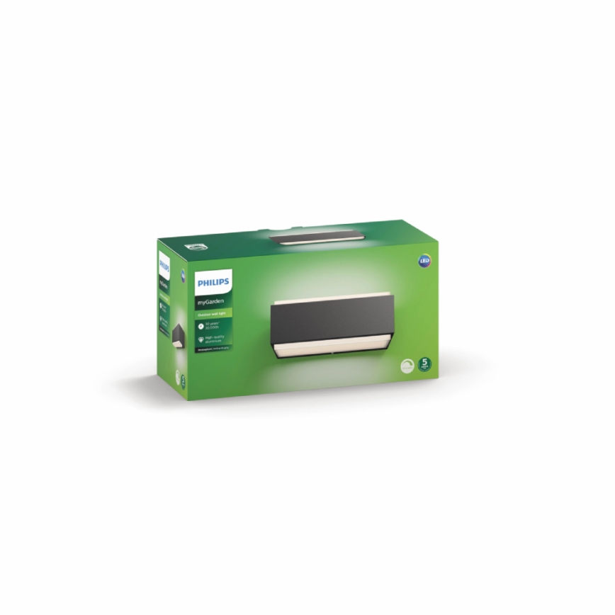 Philips - LED Екстериорен аплик 2xLED/4,5W IP44