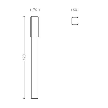 Philips - Екстериорна лампа колона 2xLED/4,5W IP44