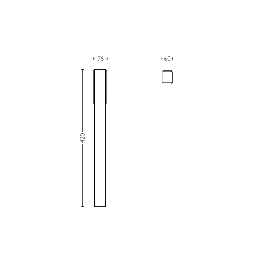 Philips - Екстериорна лампа колона 2xLED/4,5W IP44