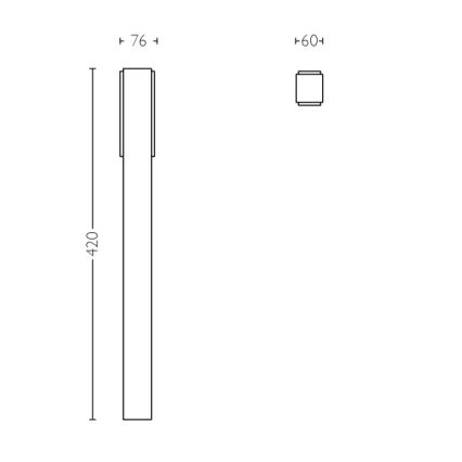 Philips - Екстериорна лампа колона 2xLED/4,5W IP44