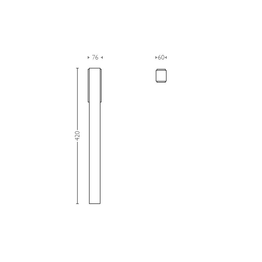 Philips - Екстериорна лампа колона 2xLED/4,5W IP44