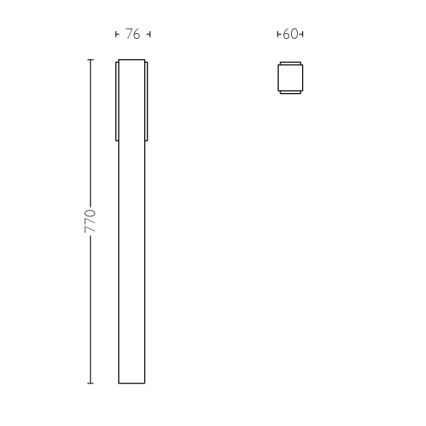 Philips - Екстериорна лампа-колона 2xLED/4,5W IP44