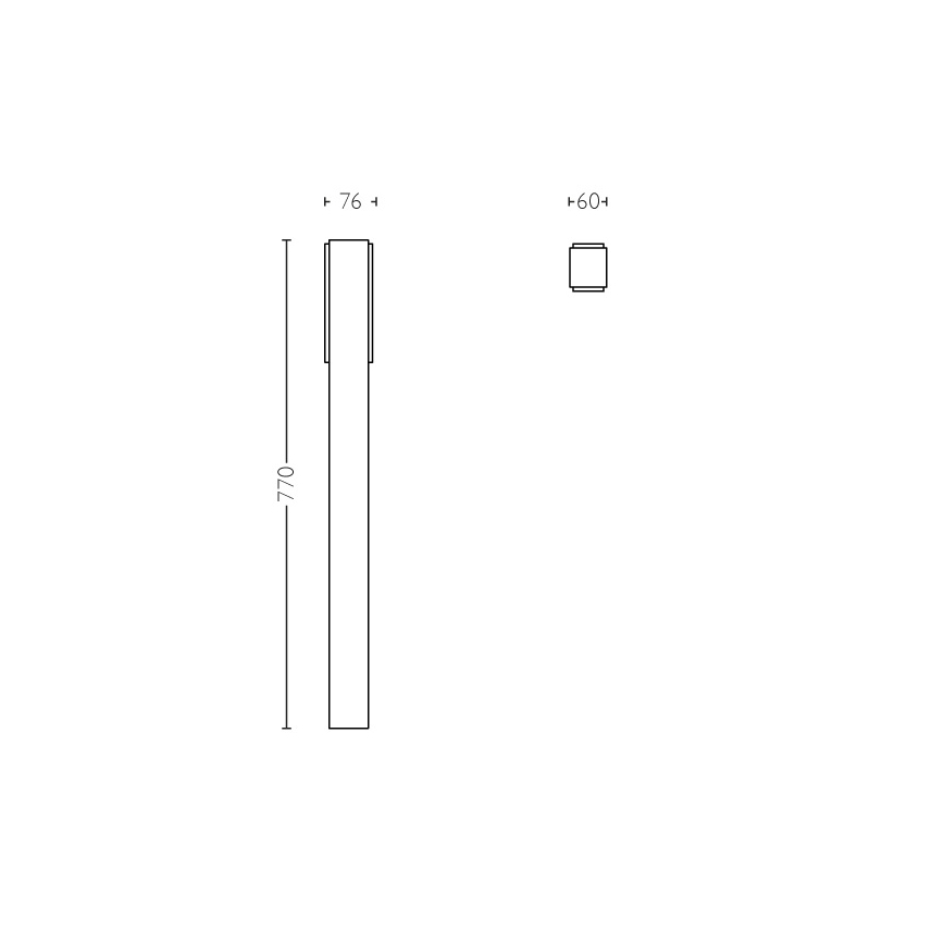 Philips - Екстериорна лампа-колона 2xLED/4,5W IP44