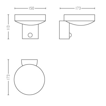 Philips 16491/47/P0 - LED Екстериорен аплик със сензор MYGARDEN COCKATOO 1xLED/8W/230V IP44