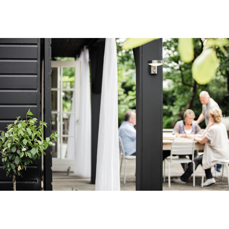 Philips 16491/47/P0 - LED Екстериорен аплик със сензор MYGARDEN COCKATOO 1xLED/8W/230V IP44