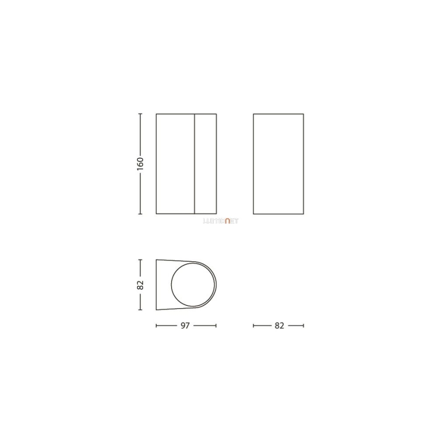 Philips 17102/86/16 - Външна, настенна лампа MYGARDEN NIGHTINGALE 2xGU10/35W IP44