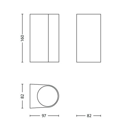 Philips - Екстериорна Стенна лампа 2xGU10/35W/230V IP44