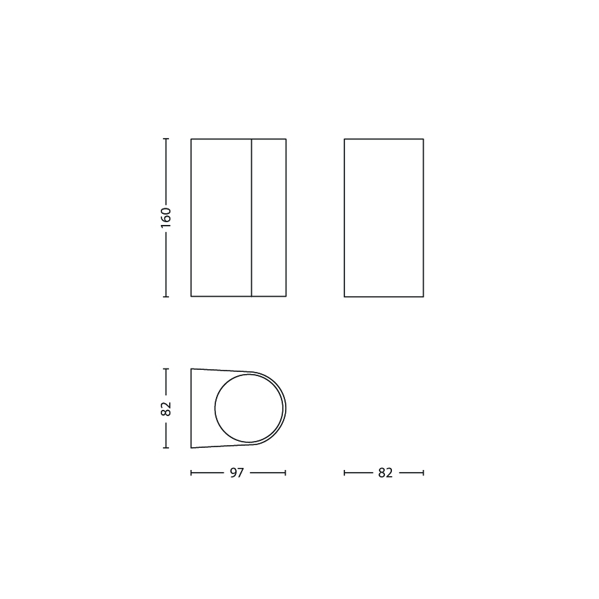 Philips - Екстериорна Стенна лампа 2xGU10/35W/230V IP44