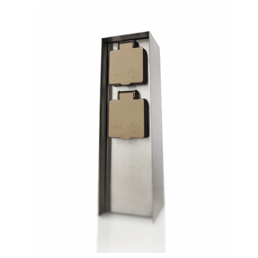 Philips 17108/47/16 - Екстериорен стълб с контакти MYGARDEN ROCK 230V IP44 SCHUKO