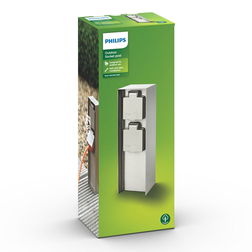 Philips - Екстериорна колона с контакти 230V IP44