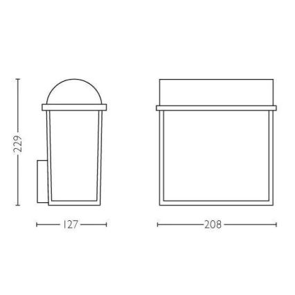 Philips - Екстериорен аплик 2xE27/42W/230V IP44