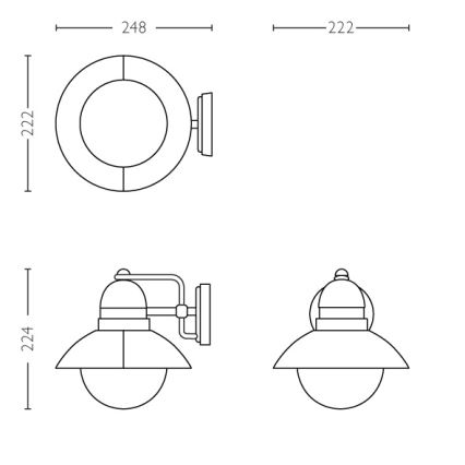 Philips - Екстериорна лампа 1xE27/60W/230V IP44