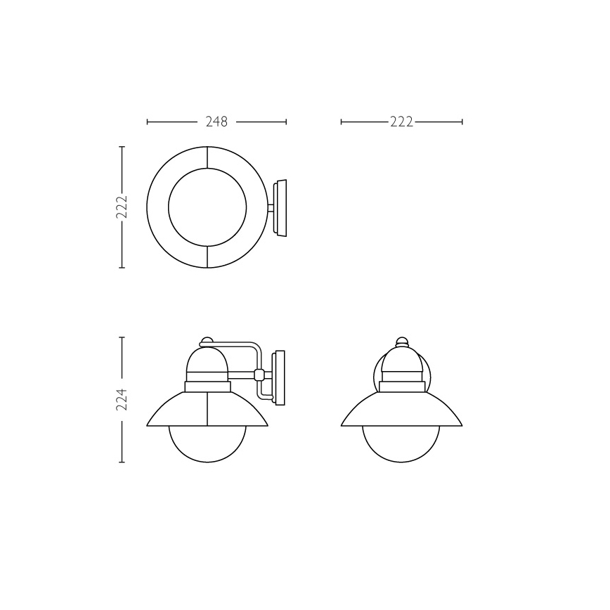 Philips - Екстериорна лампа 1xE27/60W/230V IP44