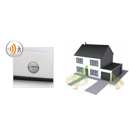 Philips - LED Екстериорен аплик със сензор 1xLED/3W IP44