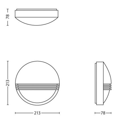 Philips - Екстериорен аплик 1xLED/6W/230V IP44