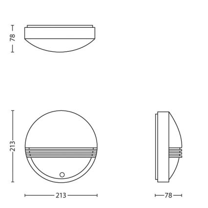 Philips - LED Екстериорен аплик със сензор 1xLED/6W/230V IP44