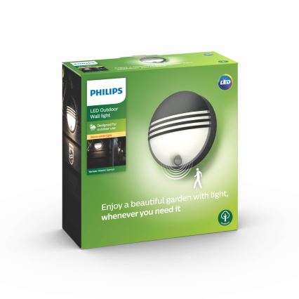Philips - Външно стенно осветително тяло със сензор LED/6W/230V IP44