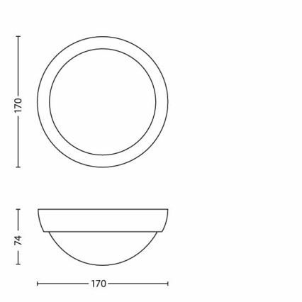Philips - LED Екстериорен аплик 1xLED/3,5W IP44