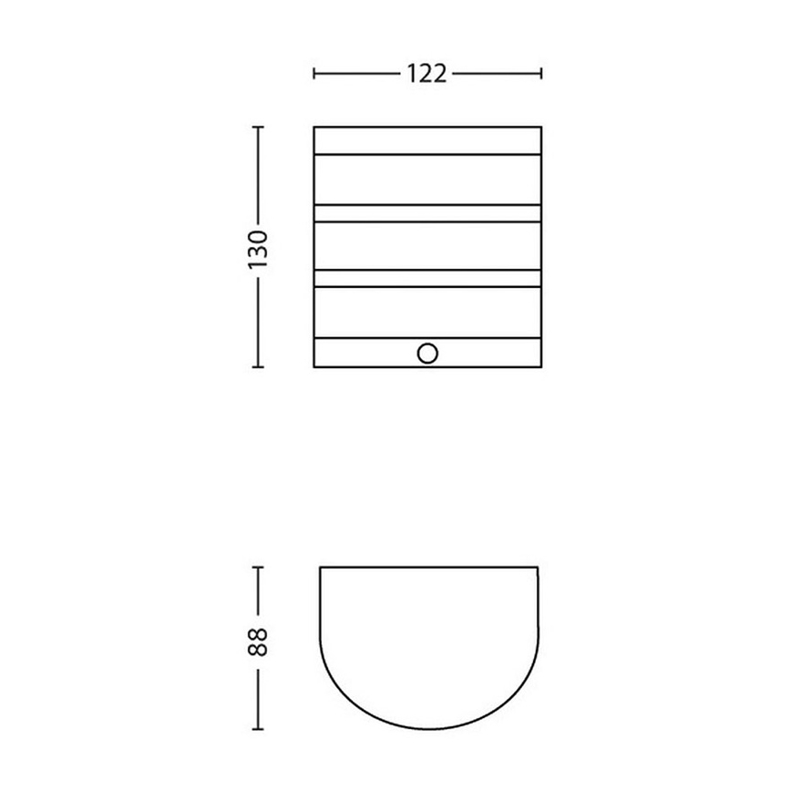 Philips - LED Екстериорен аплик със сензор 1xLED/3W IP44