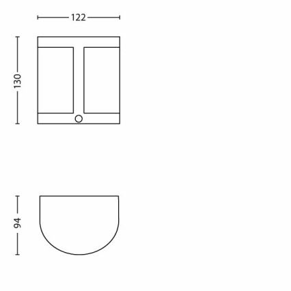 Philips - LED Външна, настенна лампа с детектор 1xLED/3,5W IP44