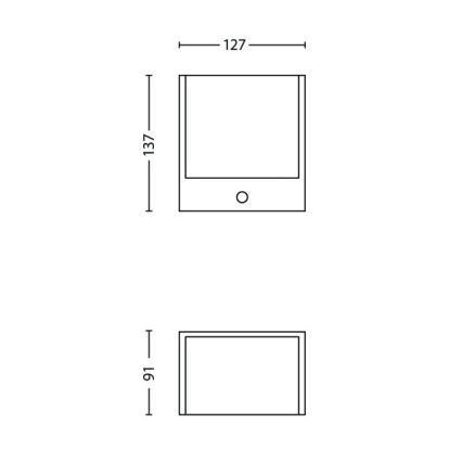 Philips - LED Екстериорен аплик със сензор 1xLED/3,5W IP44